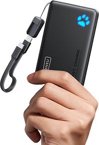 INIU Power Bank, Kleiner 45W Schnellladen 10000mAh Powerbank mit Abnehmbar USB C Kabel, Flugtauglich & Reise-Essential, Externe Handyakkus
