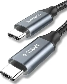 NIMASO USB-C auf USB-C Kabel 100 W 20V/5A mit E-Mark Chip (1 m)
