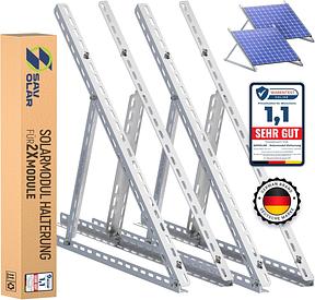 SAVOLAR Solarmodul Halterung Balkonkraftwerk, 2 Sets, Winkel 0-90° einstellbar, bis 117 cm