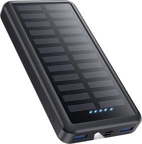 Power Bank USB C 26800mAh, Solar Powerbank PD 3.0A Schnellladung