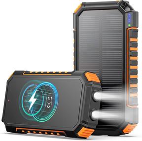 A ADDTOP Solar Power Bank 20000mAh kabelloses PowerBank mit USB C