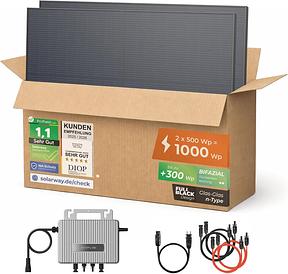 Solarway 1000Wp/800W Balkonkraftwerk Komplettset mit EcoFlow Stream 800W Wechselrichter